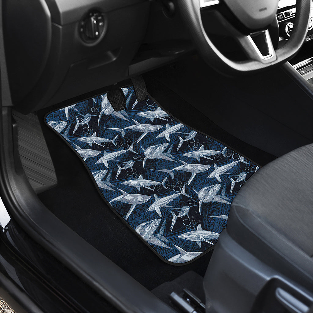 Shark Underwear Pattern Print Front and Back Car Floor Mats