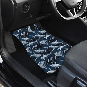 Shark Underwear Pattern Print Front Car Floor Mats