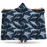 Shark Underwear Pattern Print Hooded Blanket