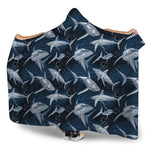 Shark Underwear Pattern Print Hooded Blanket