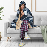 Shark Underwear Pattern Print Hooded Blanket
