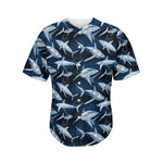 Shark Underwear Pattern Print Men's Baseball Jersey