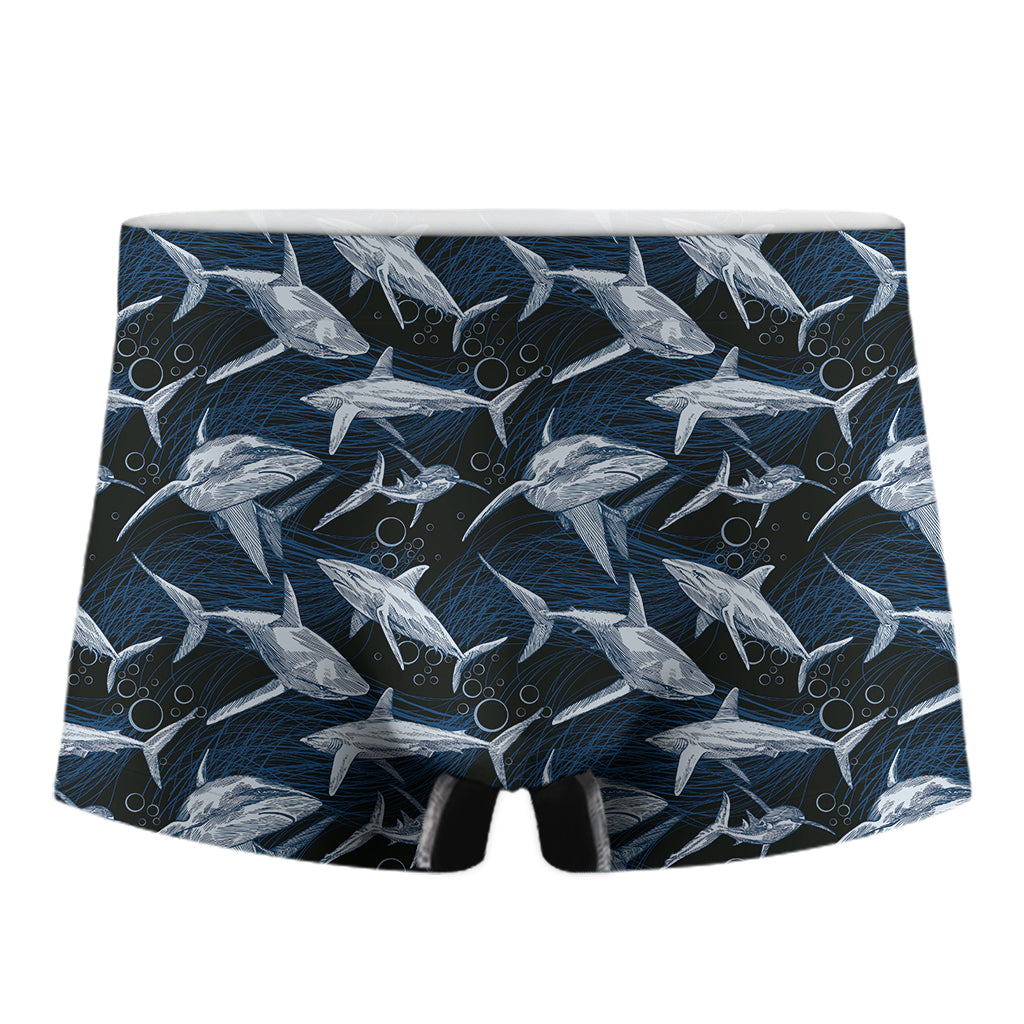 Shark Underwear Pattern Print Men's Boxer Briefs