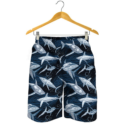 Shark Underwear Pattern Print Men's Shorts