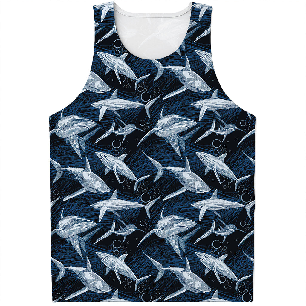 Shark Underwear Pattern Print Men's Tank Top