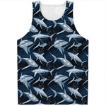 Shark Underwear Pattern Print Men's Tank Top