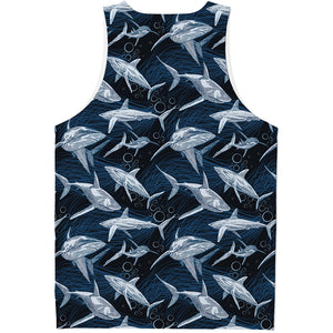 Shark Underwear Pattern Print Men's Tank Top