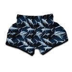 Shark Underwear Pattern Print Muay Thai Boxing Shorts