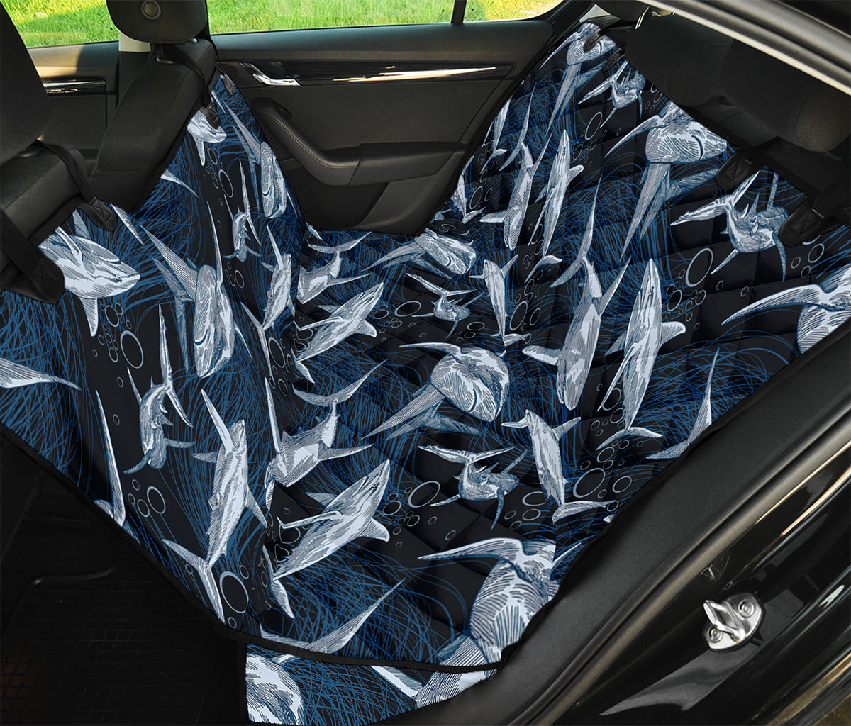 Shark Underwear Pattern Print Pet Car Back Seat Cover