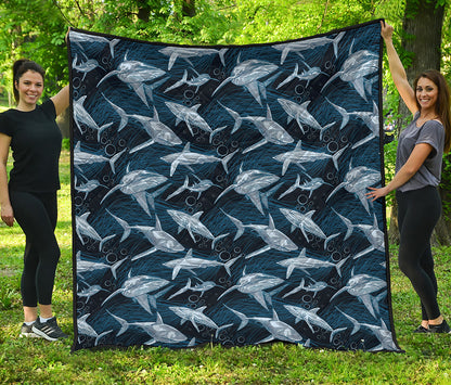 Shark Underwear Pattern Print Quilt