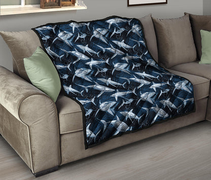 Shark Underwear Pattern Print Quilt