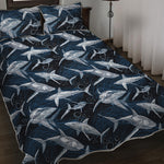 Shark Underwear Pattern Print Quilt Bed Set