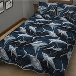 Shark Underwear Pattern Print Quilt Bed Set