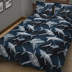 Shark Underwear Pattern Print Quilt Bed Set
