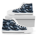 Shark Underwear Pattern Print White High Top Sneakers
