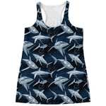 Shark Underwear Pattern Print Women's Racerback Tank Top