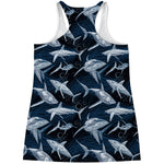 Shark Underwear Pattern Print Women's Racerback Tank Top
