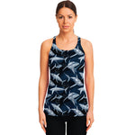 Shark Underwear Pattern Print Women's Racerback Tank Top