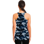 Shark Underwear Pattern Print Women's Racerback Tank Top