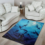 Shark Underwear Print Area Rug