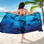 Shark Underwear Print Beach Sarong Wrap