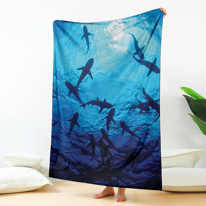Shark Underwear Print Blanket