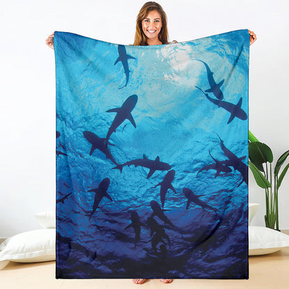 Shark Underwear Print Blanket