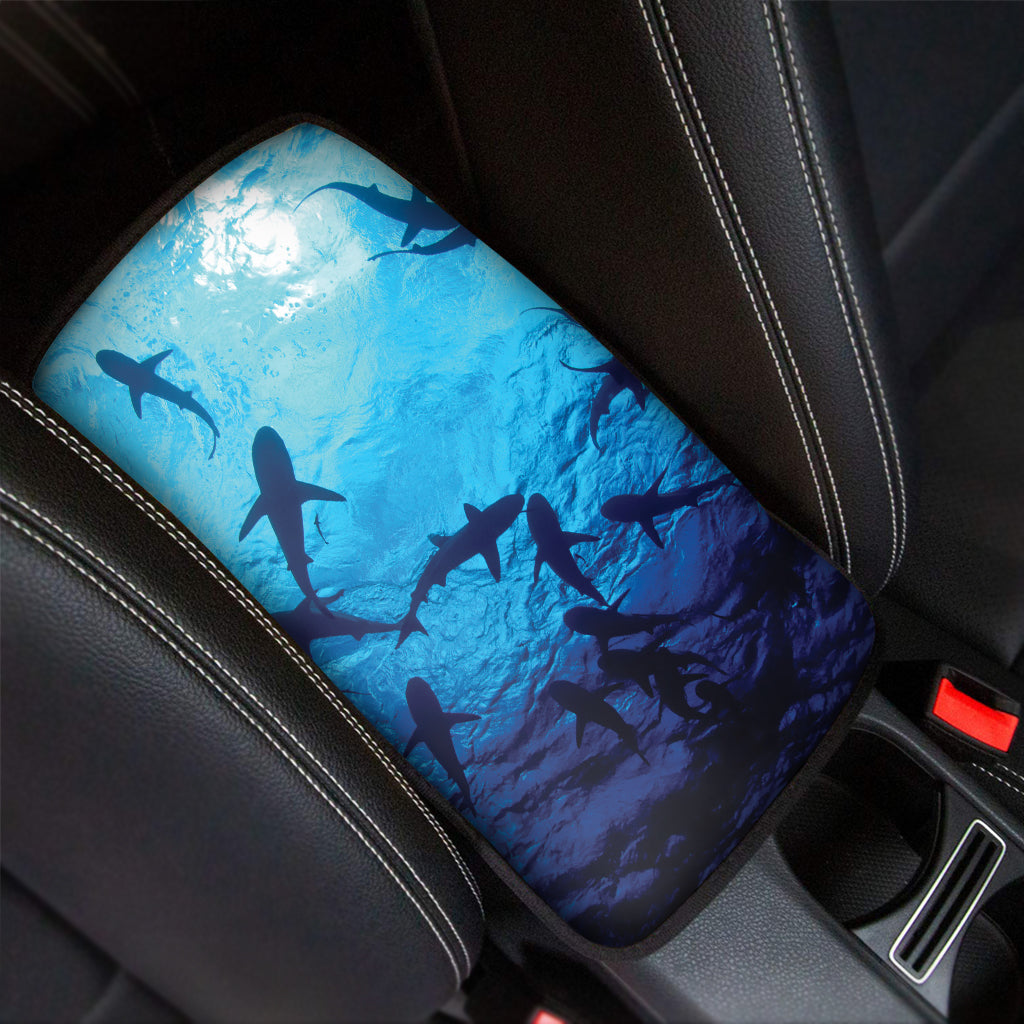 Shark Underwear Print Car Center Console Cover