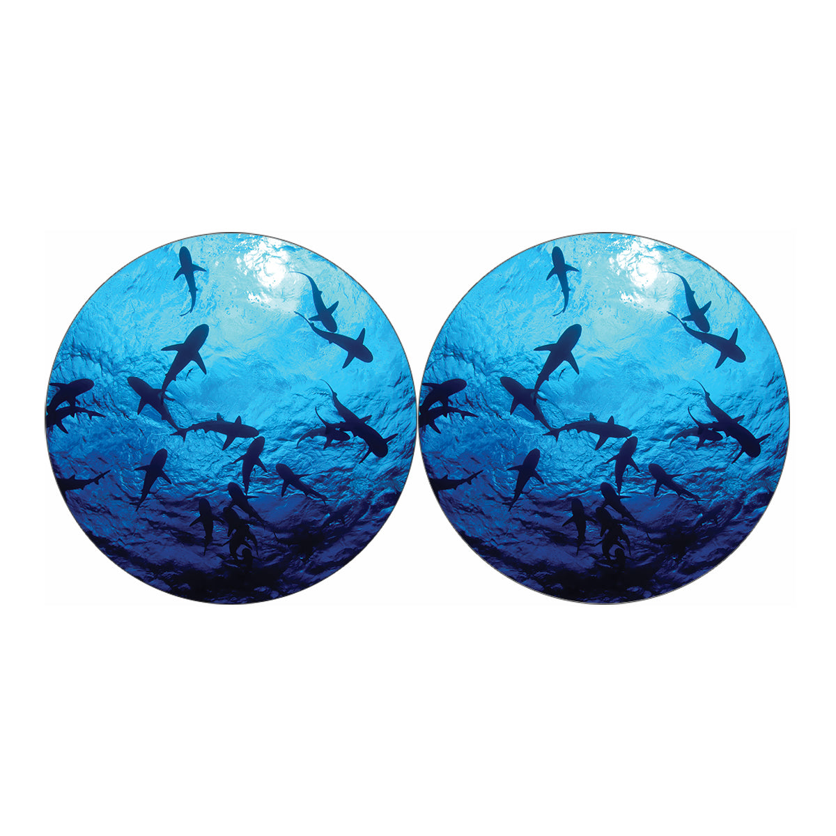 Shark Underwear Print Car Coasters