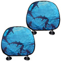 Shark Underwear Print Car Headrest Covers