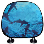 Shark Underwear Print Car Headrest Covers