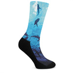 Shark Underwear Print Crew Socks