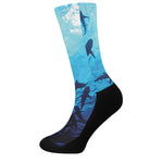 Shark Underwear Print Crew Socks