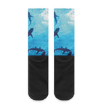 Shark Underwear Print Crew Socks
