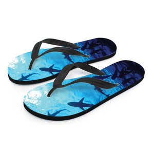 Shark Underwear Print Flip Flops