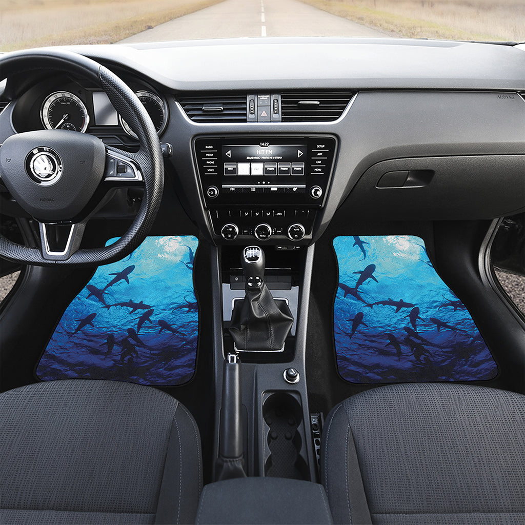 Shark Underwear Print Front and Back Car Floor Mats