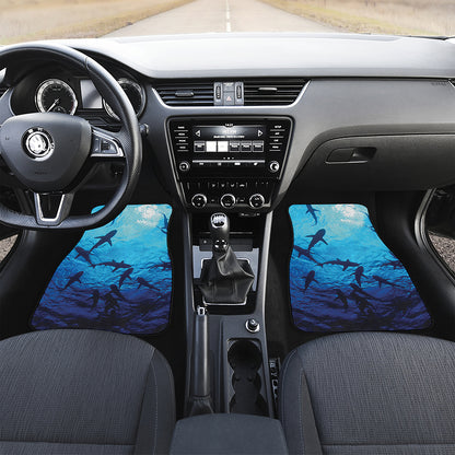 Shark Underwear Print Front Car Floor Mats
