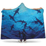 Shark Underwear Print Hooded Blanket