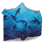 Shark Underwear Print Hooded Blanket