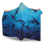 Shark Underwear Print Hooded Blanket