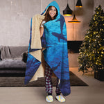 Shark Underwear Print Hooded Blanket