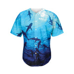 Shark Underwear Print Men's Baseball Jersey