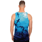 Shark Underwear Print Men's Tank Top