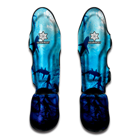 Shark Underwear Print Muay Thai Shin Guard