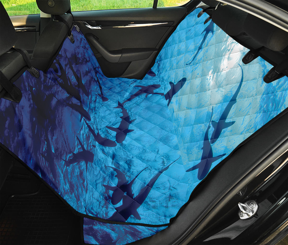 Shark Underwear Print Pet Car Back Seat Cover