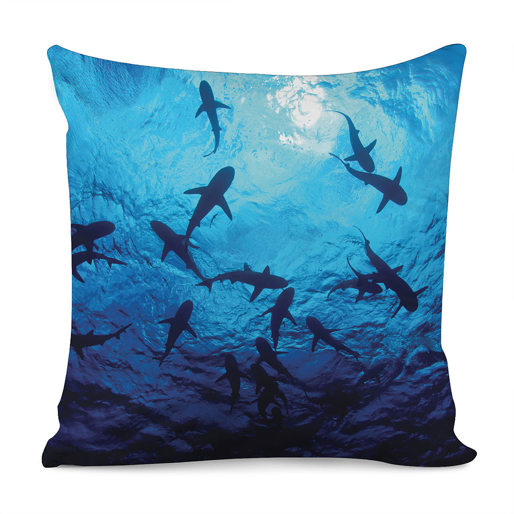 Shark Underwear Print Pillow Cover