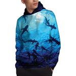 Shark Underwear Print Pullover Hoodie