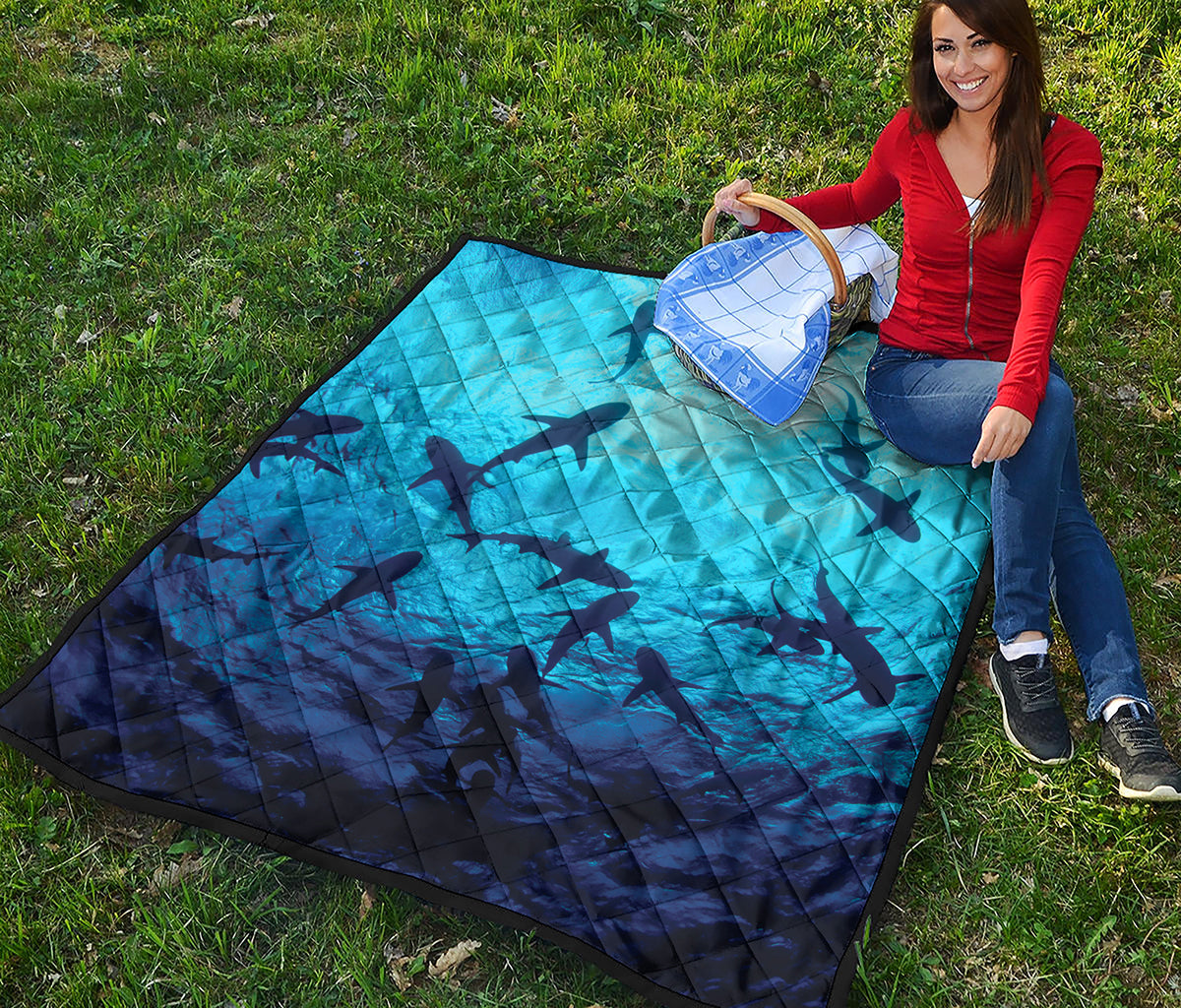 Shark Underwear Print Quilt