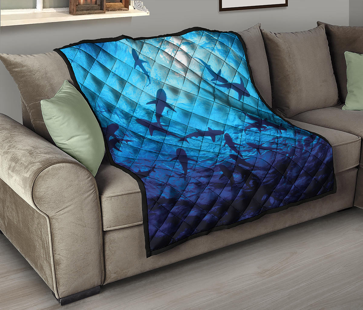 Shark Underwear Print Quilt