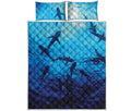 Shark Underwear Print Quilt Bed Set